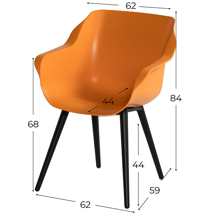 Stoelmaten Sophie studio indian orange