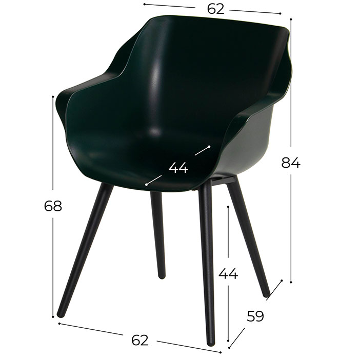 Stoelmaten Sophie studio night green