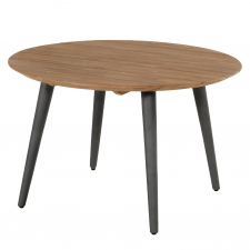 Hartman Sophie studio tafel (Teak met Carbon black onderstel) Ø120cm