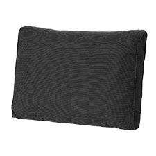 Loungekussen ruggedeelte 60x40cm carré - Rib black