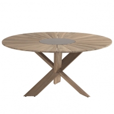 Hartman Provence crossleg tafel light grey teak 150cm