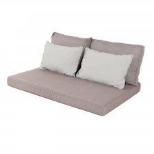 Palletkussen zit/rug/lende Carré (120x80cm) Basic taupe - Panama linnen